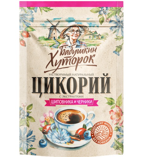 Бабушкин хуторок цикорий с черникой и шиповником, 100 гр